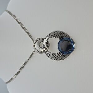 Lia Sophia Kiam Family Collection Blue Faceted Crystal Necklace
